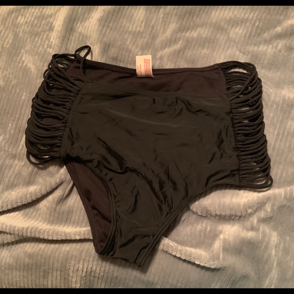 Black High Waisted Bathing Suit Bottoms